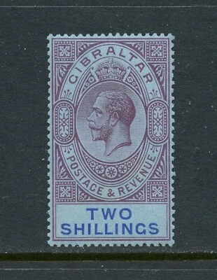 R2658 Gibraltar 1910 KGV 2/.  violeta y azul 1v.   MNH Foto 1 de 2