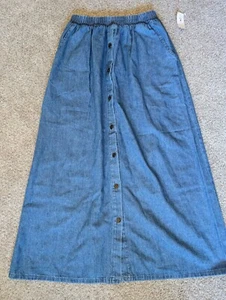 Vintage Cherokee Denim Long Skirt Size Medium - New With Tags - Picture 1 of 7