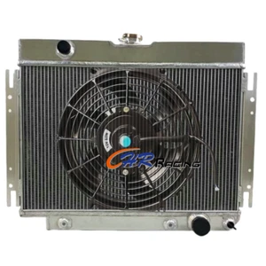 #289 Aluminum Radiator+Fan for 1963-1968 Chevy Impala 16''x25'' Notched Tank - Picture 1 of 5