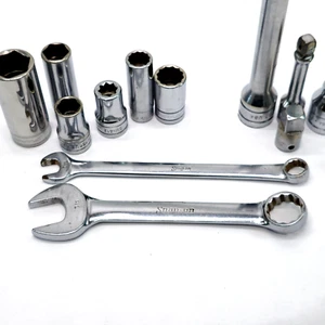 12 piece Snap-on mixed Lot. Sockets 6pt 8pt 12pt, Wrench, Extentions - Bild 1 von 11