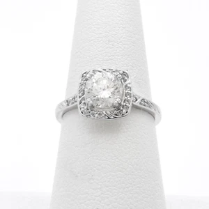 14k White Gold Halo Engagement Ring Halo Setting With Natural Diamond Center New - Picture 1 of 13