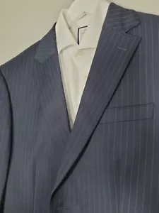 BNWOT NEW CHARLES TYRWHITT JACKET BLAZER 40 R LARGE NAVY STRIPE CLASSIC at54 - Picture 1 of 9