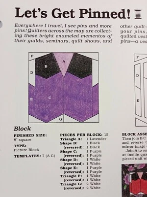 Spinning Spools Quilt Pattern L ET'S GET PINNED +Uncut Flexible Plastic Template - Image 1 of 4