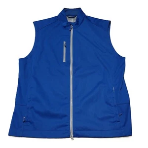 Johnnie-O Firestone Windweste Größe Large blau 2-Wege-Reißverschluss Fronttasche Performance - Bild 1 von 12