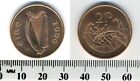 Ireland 2000 - 2 Pence Copper Plated Steel Coin - Irish harp - Stylized bird