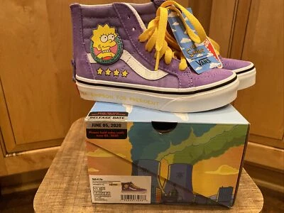 ZAPATOS UNISEX VANS x LOS SIMPSON SK8 HI CREMALLERA LISA PARA PRESIDENTE PREZ NIÑOS TALLA 11 Foto 1 de 4