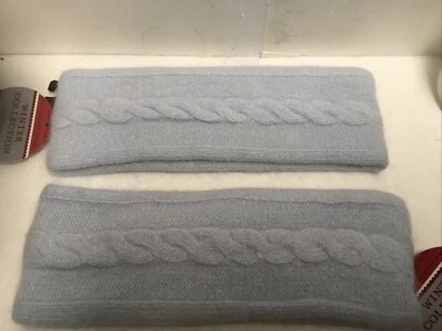 LOTE DE 2 DIADEMAS COLECCIÓN INVIERNO, MEZCLA PELO DE CONEJO ANGORA BEBÉ COLOR AZUL NUEVO CON ETIQUETAS Foto 1 de 2