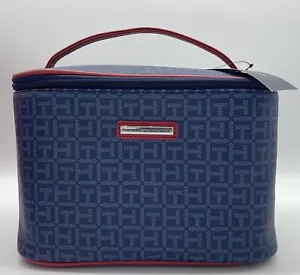 Tommy Hilfiger ikonisches Monogramm Kosmetik Make-up Reisetasche Toilettenartikel Tragetasche - Bild 1 von 11