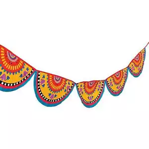 Mexican Fiesta Folk Art Bunting Garland Banner Room Decoration 7.3m Long - Picture 1 of 1