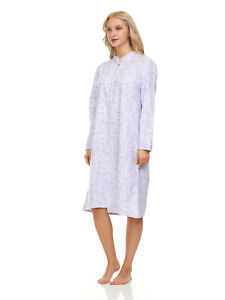 662 Women Long Sleeve Female Nightgown Sleep Dress Nightshirt