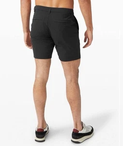 Lululemon Commission Short 7" Light Mesh Chino Shorts Obsidian Men's 36 Black - Picture 1 of 11
