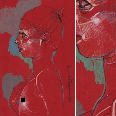 Vela De Betty De Seis -  8.5x5.5in Color pencil on paper original by Leo Charre - Image 1 of 3