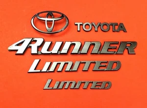 96 97 98 99 00 01 02 TOYOTA 4RUNNER LIMITED TRUNK LIFTGATE REAR EMBLEM SET N81 - Picture 1 of 12