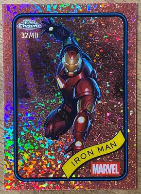 2025 Topps Chrome Marvel, Rose Gold /40 - Iron Man - Image 1 of 3