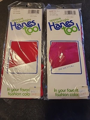 Pargo vintage Hanes 2 opaco hot shot rosa y rojo talla única 1987 Foto 1 de 4