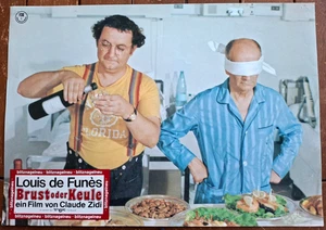 LOUIS DE FUNES COLUCHE PHOTO 1976 GOUTEURS BRUST ODER KEULE L'AILE OU LA CUISSE - Foto 1 di 1