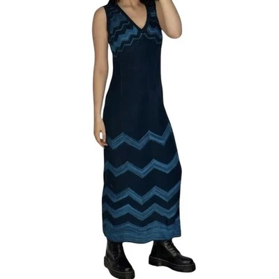 Maxi Vestido Missoni Target Chevron Tejido Suéter Sin Mangas Para Mujer Talla XS Maximalista Foto 1 de 4