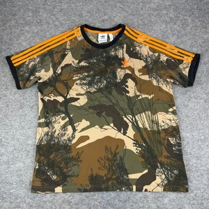 Adidas Camouflage T-Shirt Tee Camo Cotton Mens Large L - Picture 1 of 12