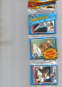 donruss rack pack 1991 serie 1 45 carte mark mcgwire in alto - Foto 1 di 1