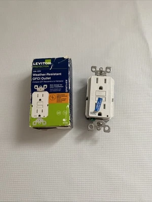 GFCI Outlet 15A-125v Weather Resistant Slim Design Leviton - Image 1 of 4