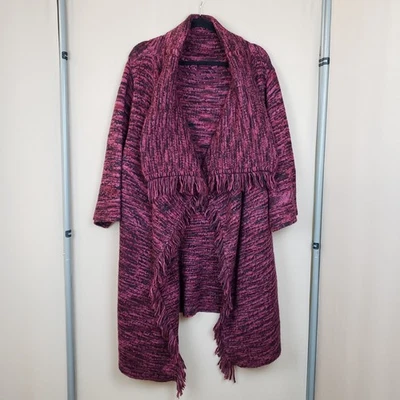 G.I.L.I. Cárdigan Suéter Chaqueta 1XP-3XP Tinte Espacial Frente Abierto Manta Estilo Acogedor Foto 1 de 4