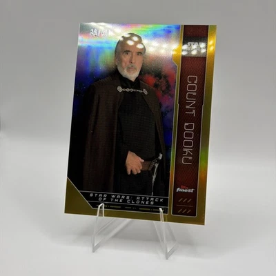 Count Dooku 2023 Topps Finest Star Wars GOLD /50 Refractor Card #FN-19 NM - Image 1 of 4