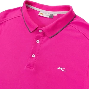 KJUS Mens XL Pink Golf Polo UPF 50+ Stretch Cotton Polyester Short Sleeve - Picture 1 of 12