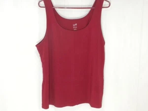 J Jill Perfect Tank Top 2X Red Sleeveless Cotton Stretch Scoop Neck Pullover - Picture 1 of 8