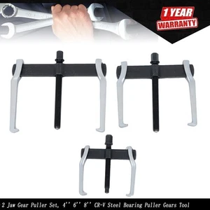 3Pc 2 Jaw Gear Puller Set 4'' 6'' 8'' Steel Bearing Puller Gears Tool Adjustable - Picture 1 of 10