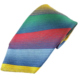 Bullock & Jones Vintage Necktie Multicolor Striped Silk Made in England Classic - Picture 1 of 6