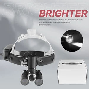 5W Dental Chirurgische LED Scheinwerfer HNO Spezifische Stirnlampe mit 4X-R Zahnlupen - Bild 1 von 18