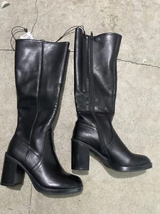 NEW A New Day Ridley Black Tall Dress Boots Women Size 5.5M Wide Calf - Picture 1 of 12