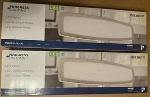 2-Progress Lighting 19-Watt Brushed Nickel Edgelit Integrated LED Bath Light - Picture 1 of 8