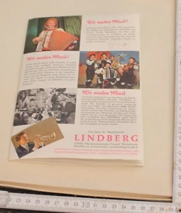 prospekt falt blatt LINDBERG MUSIK VERSAND instrument werbung reklame 1959 alt - Picture 1 of 5