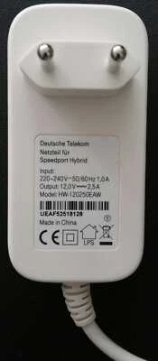  Telekom Netzteil für Speedport Smart 2 Speedport Hybrid, Speedport W724 - Bild 1 von 4