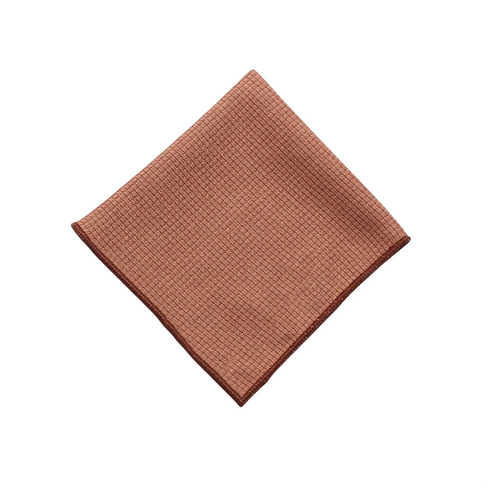 Pañuelo de algodón liso para hombre borde cosido bolsillo cuadrado cuadros rejillas pañuelo LE23100 Foto 1 de 2