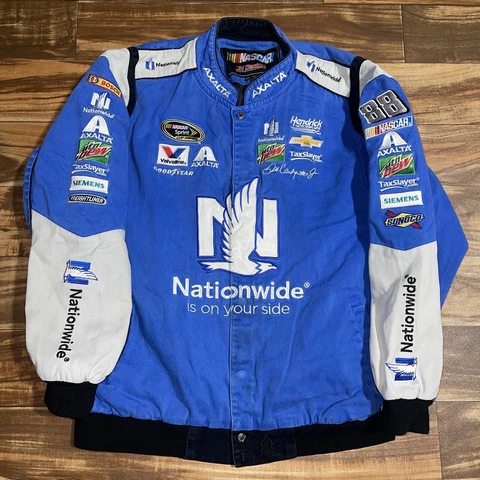 Dale Earnhardt Jr. Nationwide NASCAR Racing Jacket Men's 2XL (2 Missing Buttons) Cover