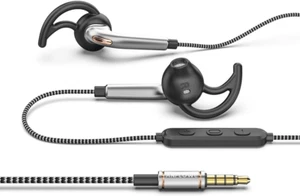 Sports Headphones Wired, Half In-Ear Running Earbuds with Mic, Secure Fit with E - Picture 1 of 12