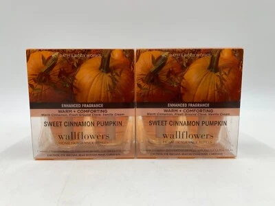 Bath & Body Works Sweet Cinnamon Pumpkin Wallflowers Refill S/4 Bulbs #911K - Image 1 of 2