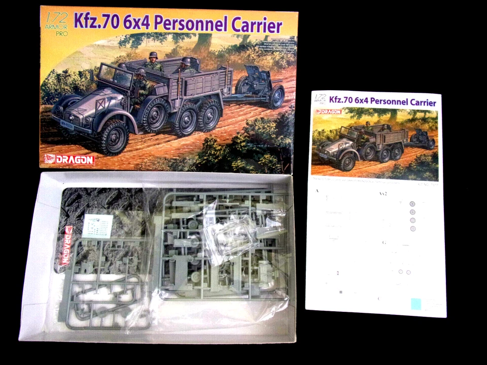 German Kfz.70 Krupp Personnel Carrier + 37mm AT Gun 1/72  Dragon 7377 - Image 1 of 1
