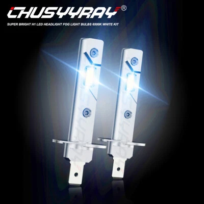 2x H1 LED Headlight Bulbs Kit Canbus Error Free High/Low Beam 8000LM 6500K White - Image 1 of 4