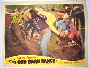 c1943 - Gene Autry - The Old Barn Dance - Republic Picture - Lobby Card -14"x11" - Picture 1 of 2