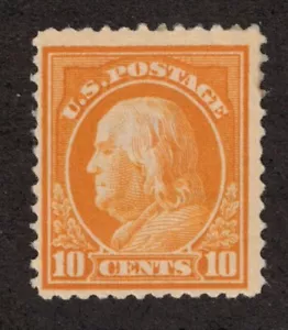US Stamp Scott 416 Orange Yellow 10cent Franklin - Mint OG NH - Picture 1 of 2