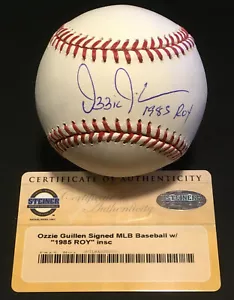Ozzie Guillen White Sox signed MLB baseball ins ROY 1985 Auto Steiner COA 1 - Picture 1 of 8