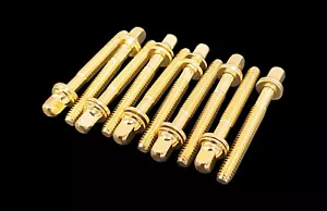 DRUM TENSION ROD DFP 30mm /W WASHER TR30(BR) x10 PACK BRASS - Picture 1 of 3
