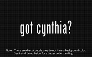 (2x) got cynthia? Sticker Die Cut Decal vinyl - Bild 1 von 1