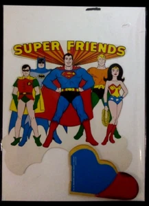 Super Friends Party Centerpiece 1976 Wonder Woman Superman Batman Robin Aquaman - Picture 1 of 1