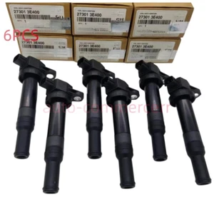 6Pcs Ignition Coil 27301-3E400 for 07-11 Hyundai Santa Fe Kia Rondo Optima 2.7L - Picture 1 of 8