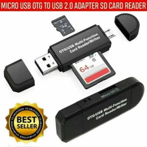 Card Reader SD Adapter Micro Memory TF SdHC OTG type mmc 2.3 mini 3 in 1 - Zdjęcie 1 z 8