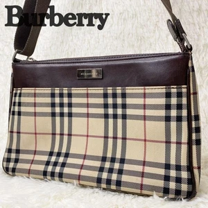 Burberry Nova Check Schultertasche dunkelbraun Lederbeschläge 7x11x2 cm gebraucht - Bild 1 von 20